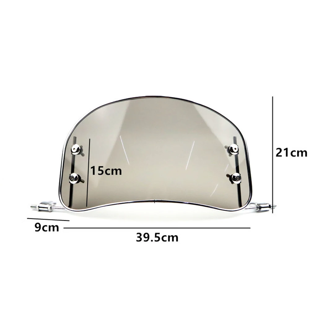 Motorfiets Windscherm Retro Front Wind Deflector Voorruit Gemodificeerde Accessoires Voor Scooter E-Bike Motorfiets 54X24X1Cm