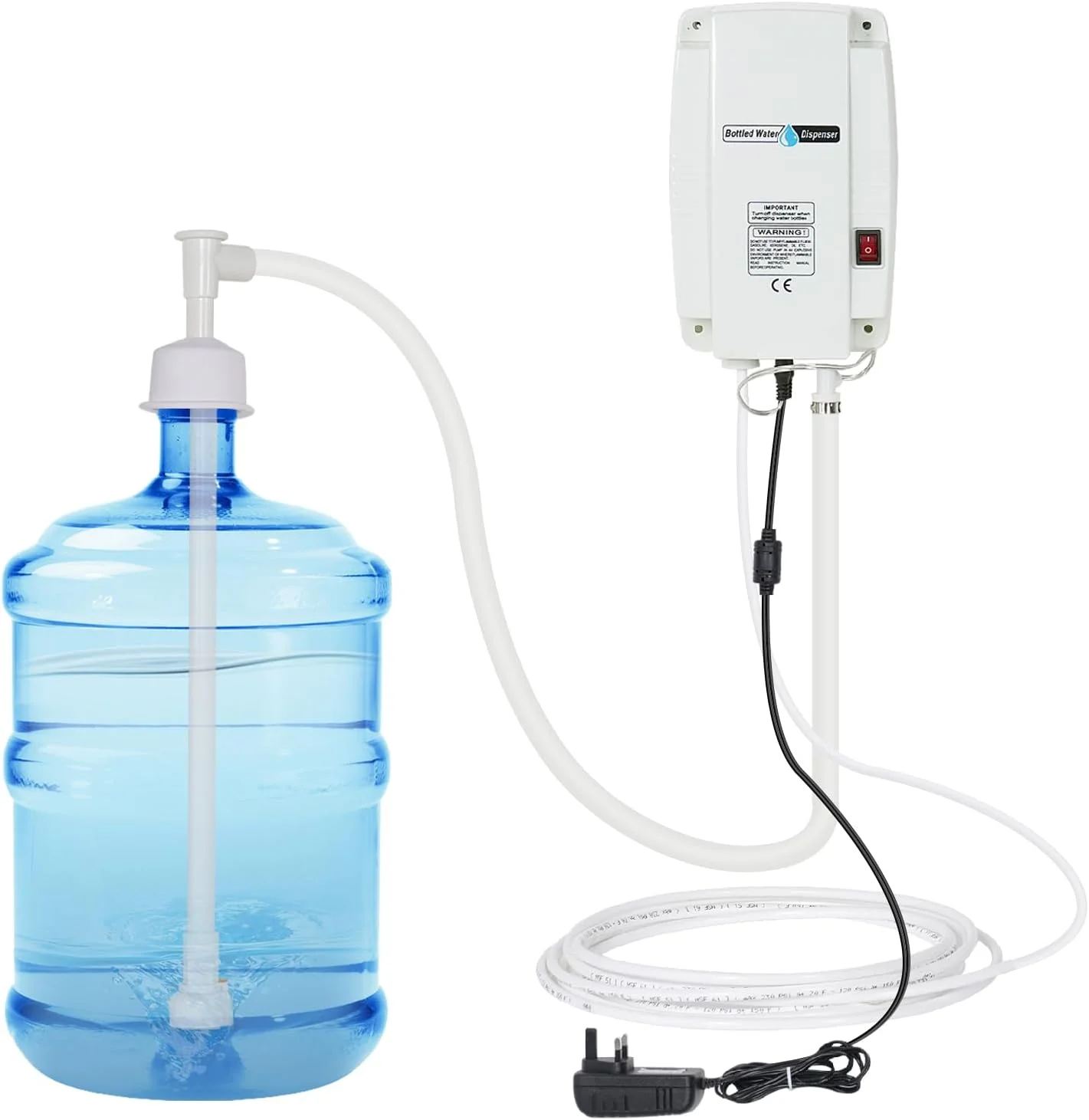 5 Gallon Bottle Electric Drinking Water Single Tube Pump, 110V AC US Plug, Countertop Water Jug Pump for Kitchen Refrigerator Co
