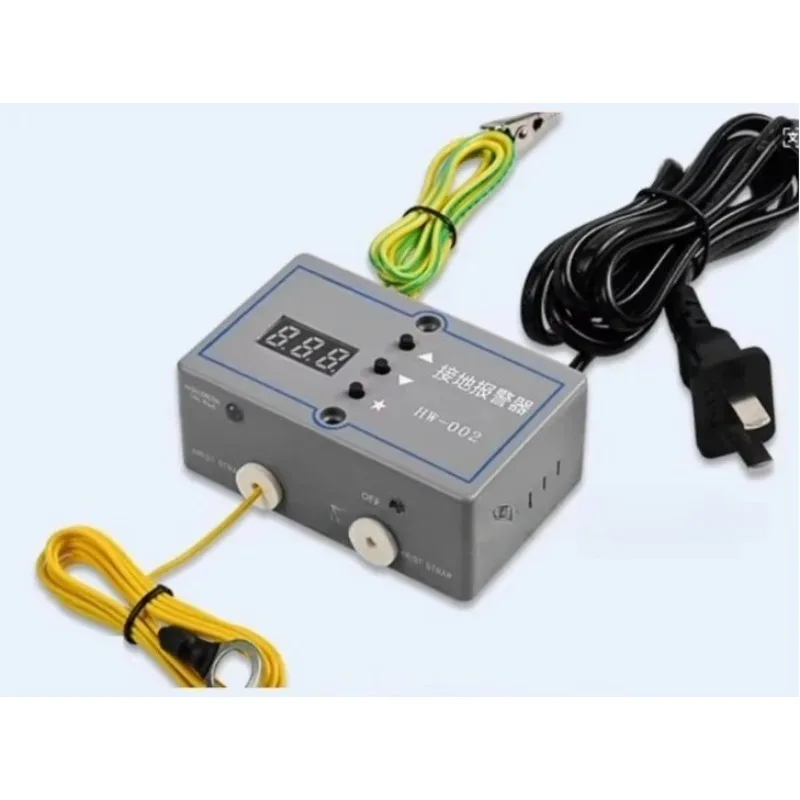 002 Anti-static Grounding Alarm Soldering Iron Welding Table Adhesive Paper Machine Assembly Line Grounding Resistance Monitor
