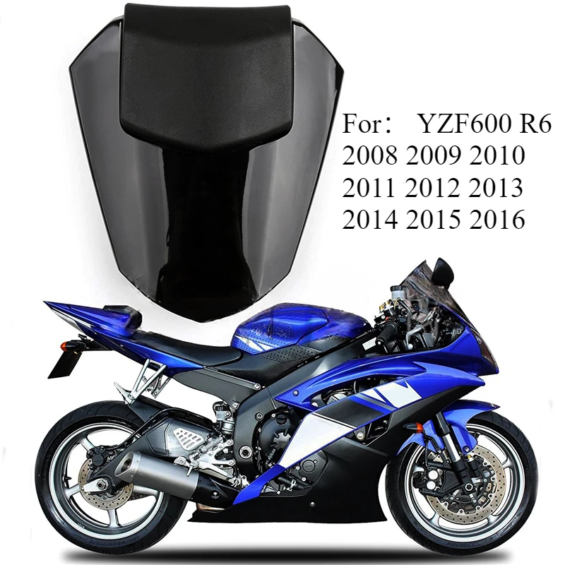 Motorcycle accessories Motobike Passenger Pillion Rear Seat Cover Solo Fairing back Hump Parts Fit For YZF 600 R6 2008-2016