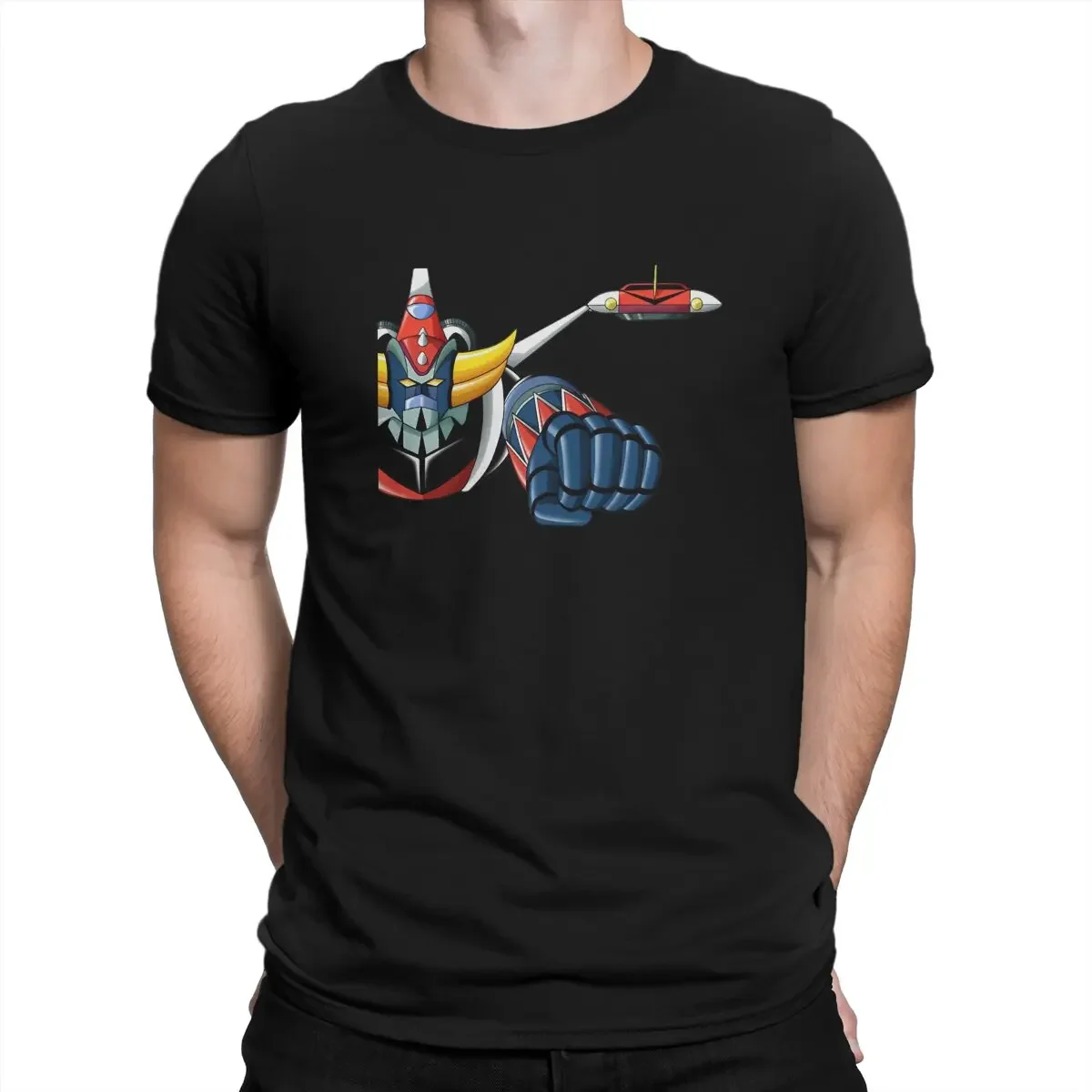 Fly Classic UFO Robot Goldrake Grendizer Anime Men T Shirt Punk Crewneck TShirt Harajuku Tops tshirts for mens designer clothes