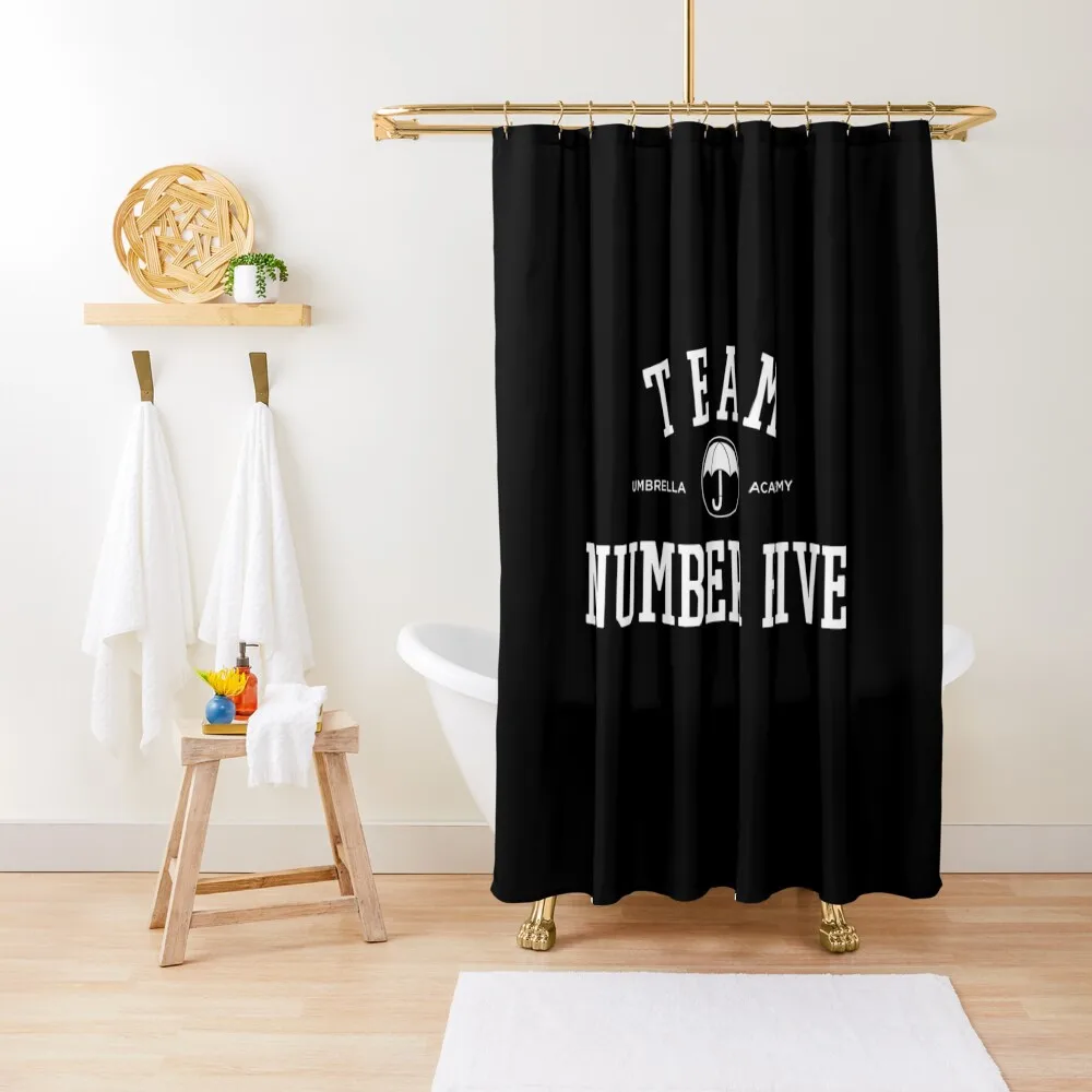 

TEAM NUMBER FIVE THE UMBRELLA ACADEMY Shower Curtain Bathroom Showers Modern Bathroom Accessories Funny Shower Curtain