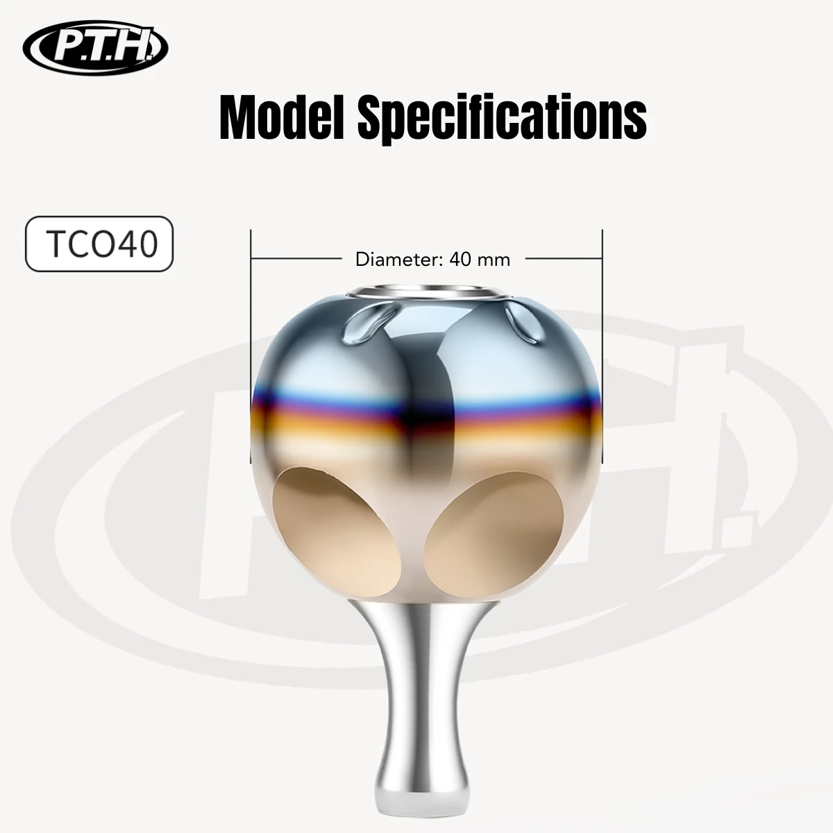 PTH TCO40 One-Piece Solid Handle Knob For Shimano Stella SW, TP, CQ & Daiwa SALTIGA saltwater jigging reels - view 6