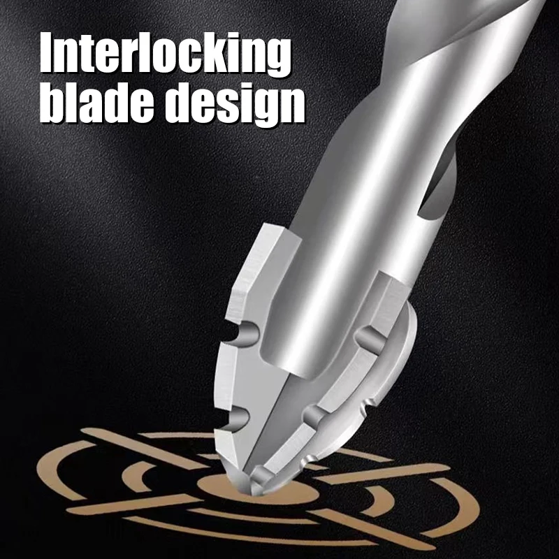 New Four-Flute Sawtooth Eccentric Drill Bit Professional Carpentry Tools For Glass Ceramic Concrete Brick Metal Drill Bit Set