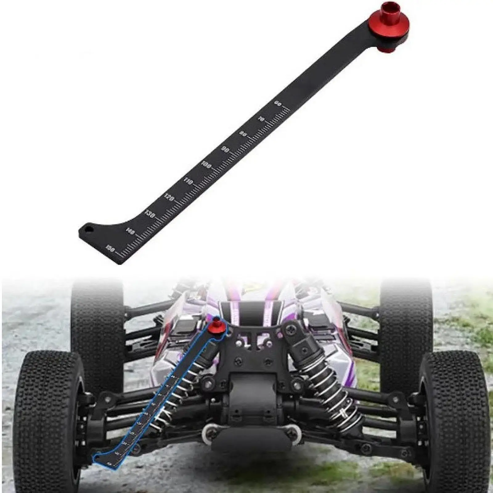 

RC Shock Absorber Measurement Tool for 1:8 Truck Model (Black)