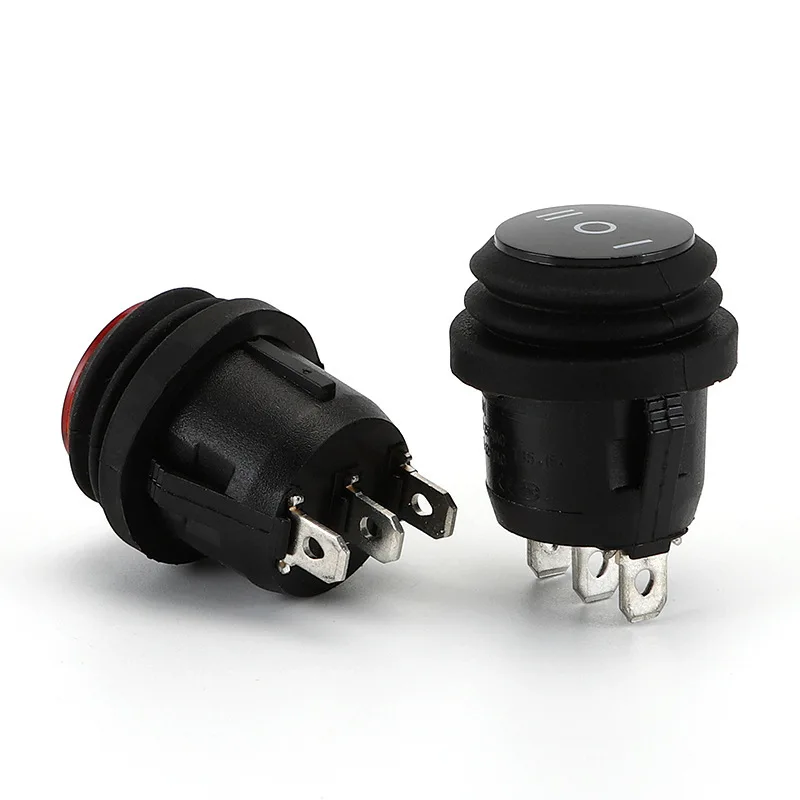 مفتاح هزاز مقاوم للماء KCD2، 3 دبابيس، 3 أوضاع - مفتاح تبديل من نوع القارب الدائري