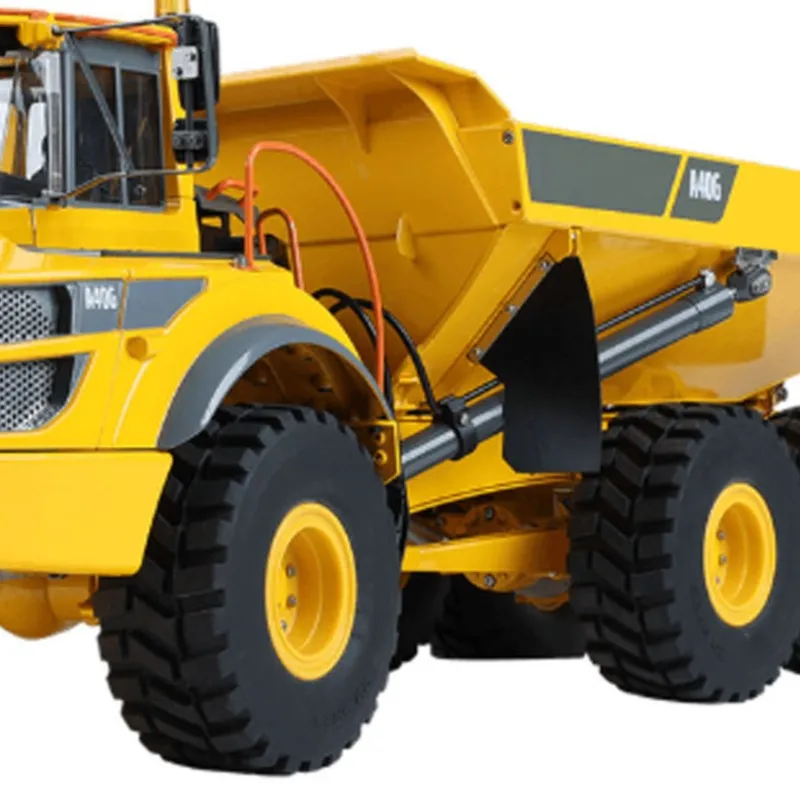 

Double E 1/16 Metal Remote Control Articulated Dumper 6WD Electric 10KG Load Capacity Openable Door Remote Control Truck Model