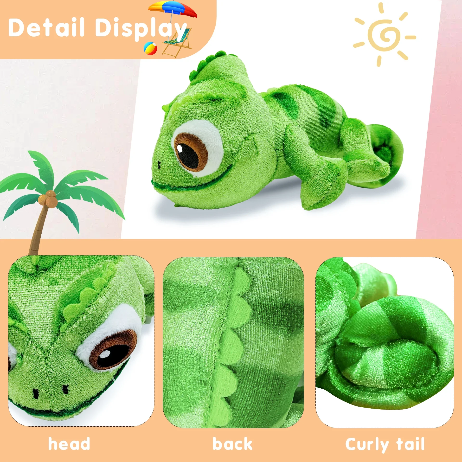 2026 جديد باسكال رابونزيل الحرباء ألعاب من نسيج مخملي لينة محشوة الحيوانات أفخم الكتف أفخم مناسبة للحفلات هدية مثالية عيد الميلاد #5