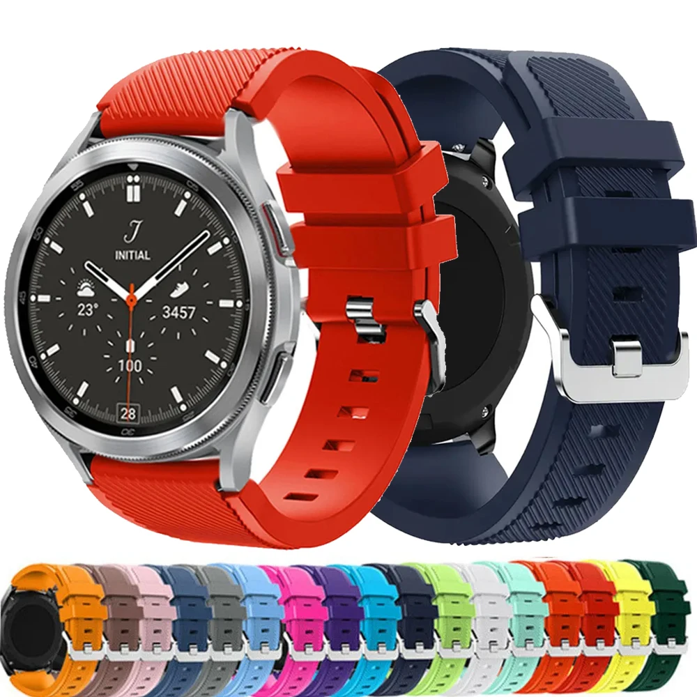 20mm 22mm Band for Samsung Galaxy Watch 7/6/4/Classic/5 pro/active 2 Gear s3/S2 silicone bracelet Huawei GT/2/GT2/3 Pro 4 strap