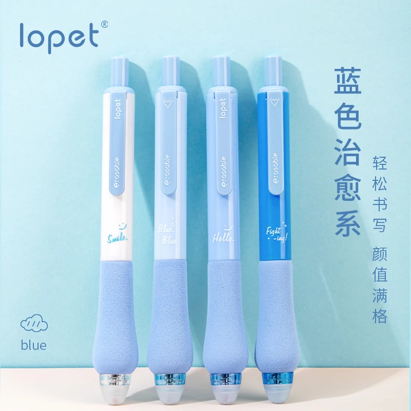 Cute Erasable Gel Pen 0.5mm Blue Friction pen for writing School Office supplies Kawaii Korean Stationery