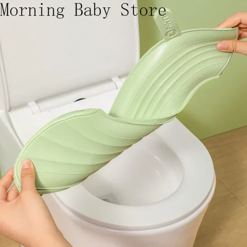 Waterproof EVA Adhesive Toilet Cover Cushion WC Toilet Sticky Seat Pad Bathroom Seat Lid Cover Household Universal