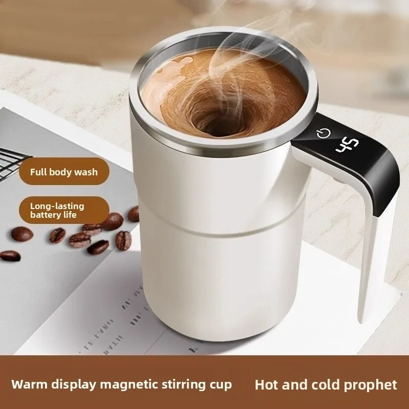 Fully Automatic Coffee Cup Mixer with Temperature Display, Suitable for Fitness Protein Shaker, Home, Hotel, and Business Travel
