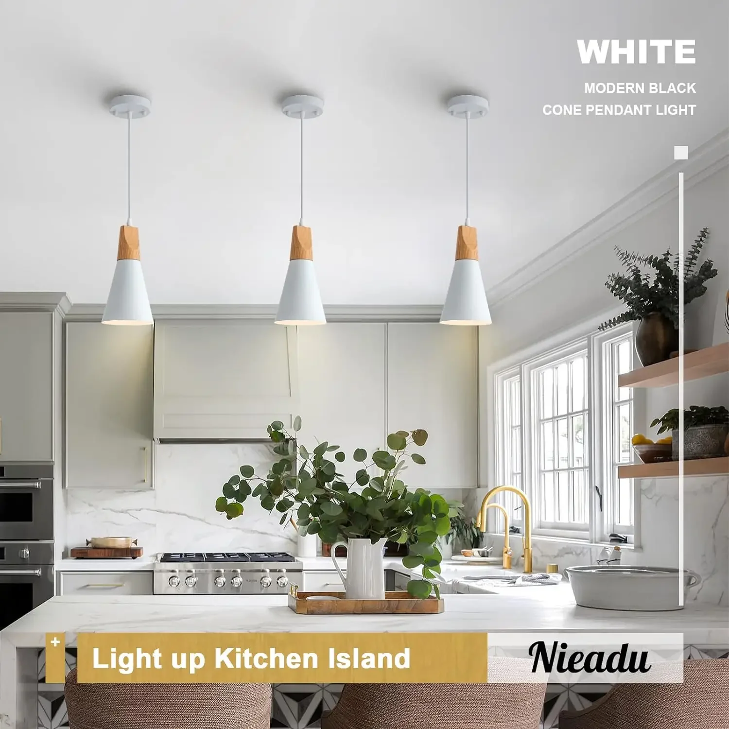Wood Pendant Lighting for Kitchen Island Nordic Pendant Light Minimalist Hanging Light for Dining Room Kitchen Sink