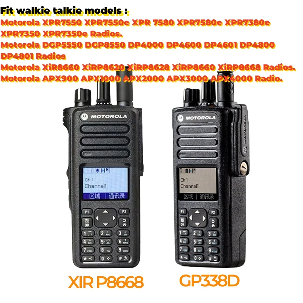 Display Leder Trage tasche für Motorola xpr7550 xpr7580 xir p8668 gp338d dgp550 apx900 Radios mit fester Gürtels ch laufe pmln5838