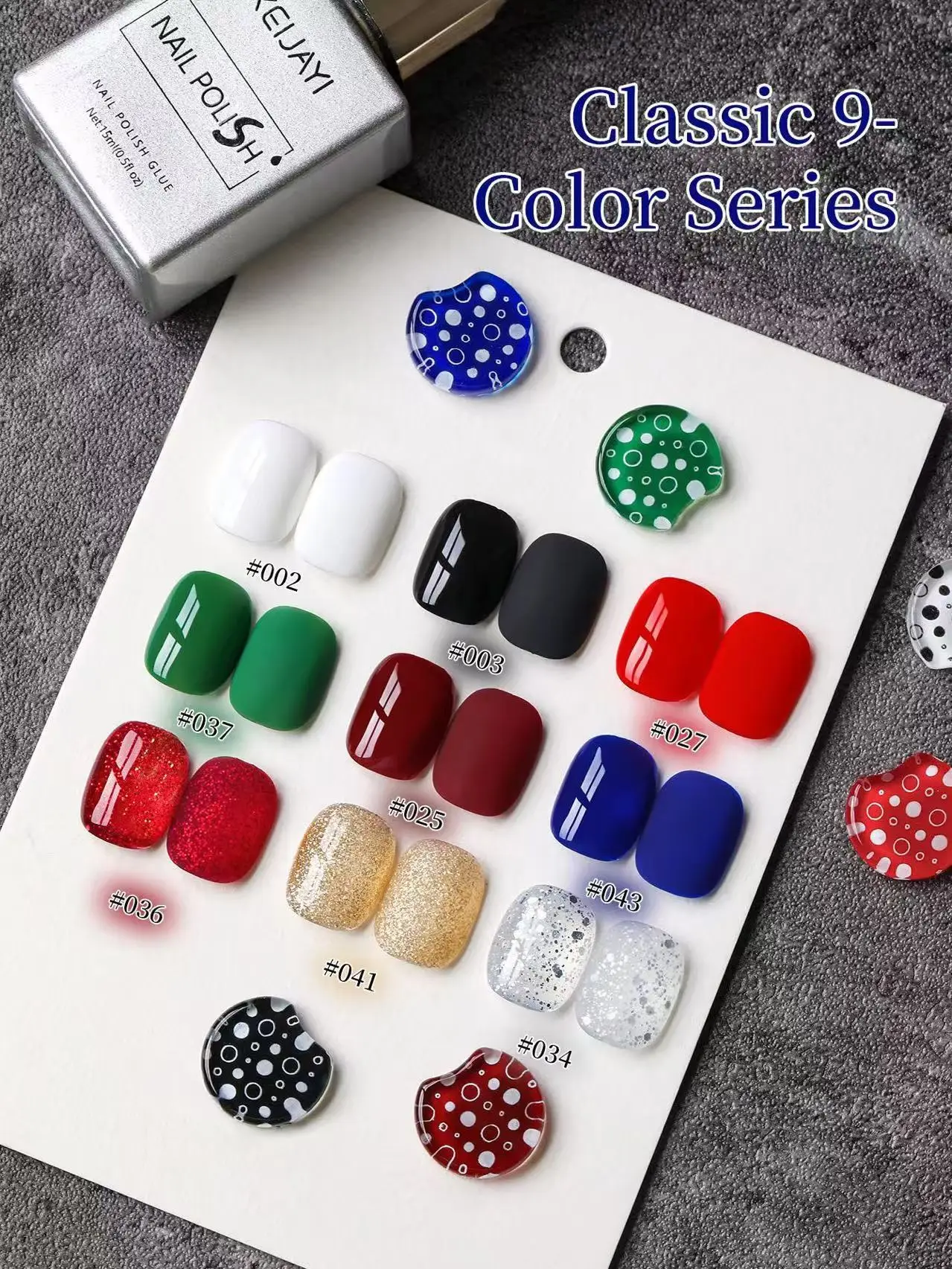 9 Stuks Kleur Gel Set 15Ml Baksteen Rode Gel Nagellak Pure Soak Geen Veeg Nagel Gel Polish Geschikt gel Nail Kit Voor Beginner