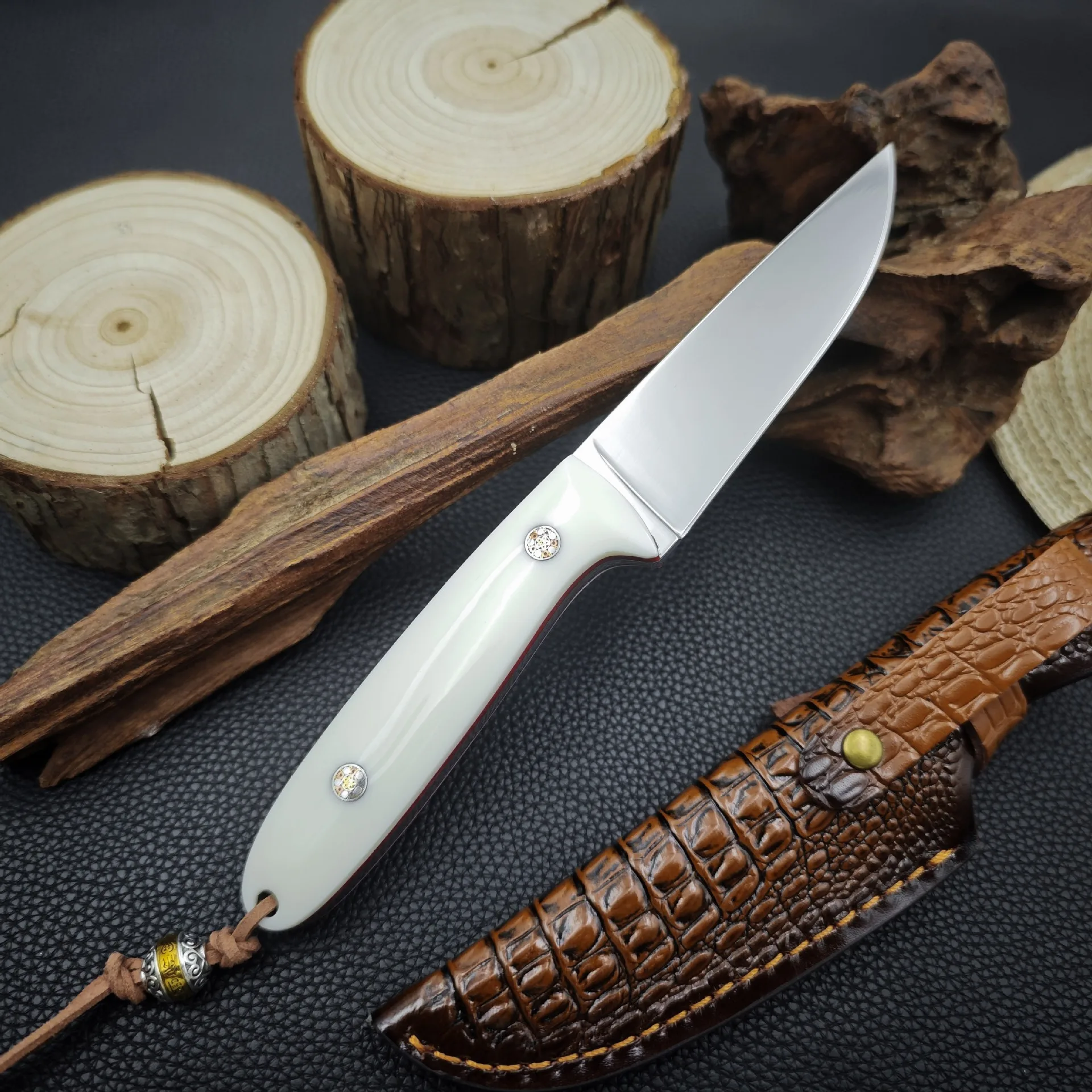 Mirror Polished Outdoor Knife  - Survival Knife Full Tang review and price