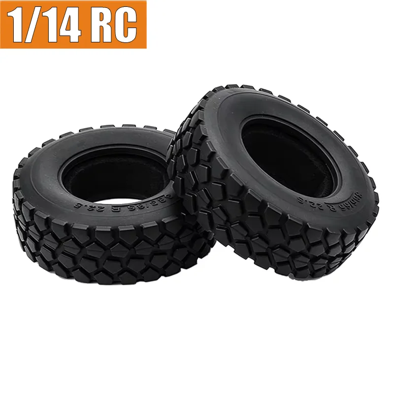 1/14 RC Truck Simulation 1 Pair 22/28mm Wide Rubber Tire for Tamiya Tipper for SCANIA 770S R620 for VOLVO ACTROS AROCS wheel