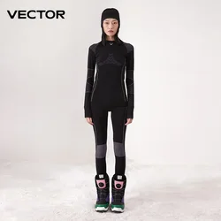 VECTOR Women Ski Thermal Underwear Sets Sports Quick Dry Tracksuit Fitness Workout Exercise Tight Shirts Jackets Sport Suits