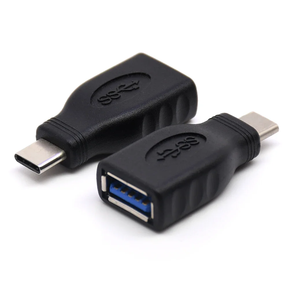 USB 3.1 Type C OTG adapter USB-C Male Connector to USB3.0 Female OTG Data Adapter Black for Macbook & Chromebook & Cell Phone