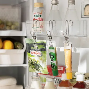 4 pcs Long tail clip of stainless steel with metal cabid clips cabid clips of clothing to hang outdoor kitchen office office 6 Main Sales Clothing - №6