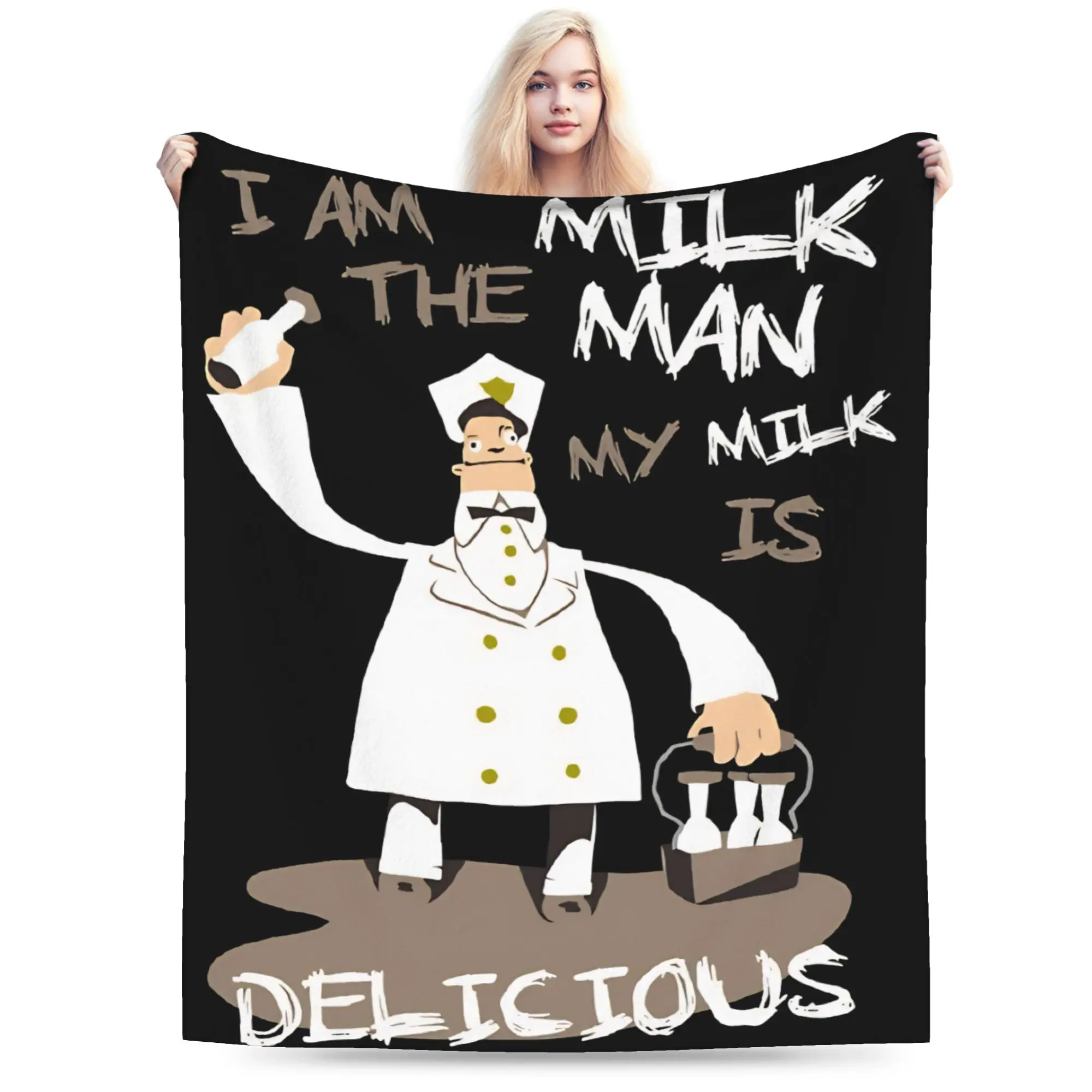 I am the milkman my milk is delicious Psychonauts Blankets Fleece  Relax Lightweight Thin Throw Blankets for Bedding Bedspread