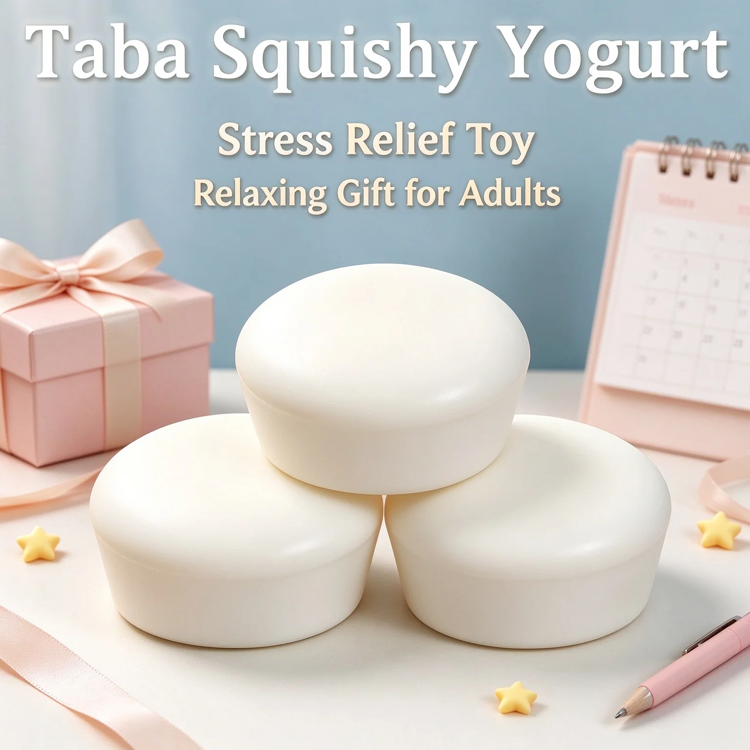 Taba Cute Squishy Yogurt Cake Bread Slow Rising Stress Relief Sensory Fidget Squeeze Toy Soft 6 10cm Gifts for Adults