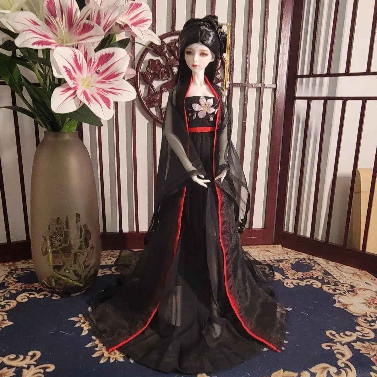 Clothes For 1/3 BJD Doll Debisheng Black Ancient Dress Free Shipping