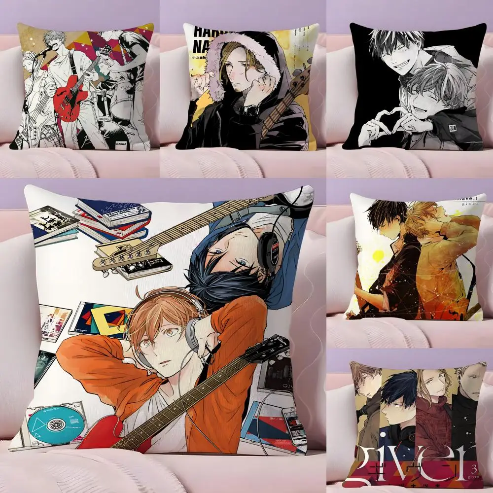 G-Given Yaoi Anime Cushion Cover Plush Fabric Soft Double-Si