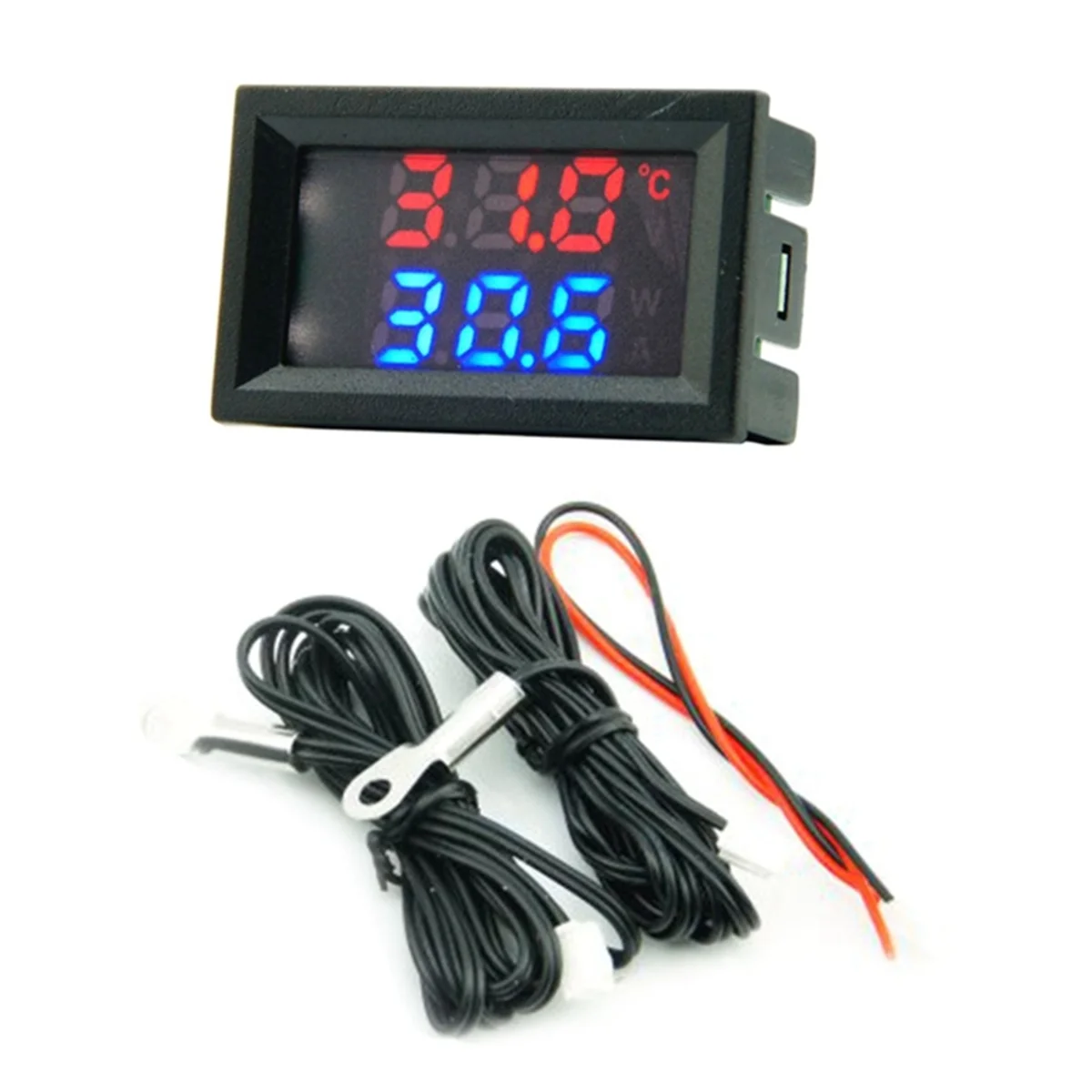 Mini Direct Current 4-28V Digital Thermometer Double Display Detectors Snowmobile Candle Temperature Car Thermometer A