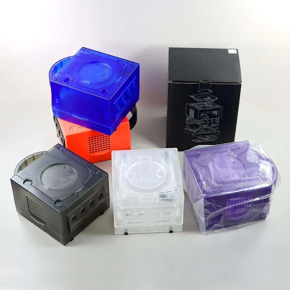Replacement Shell Case for GameCube NGC Console Transparent Half Clear Plastic Housing with Screws Multi Color Accessories Gift