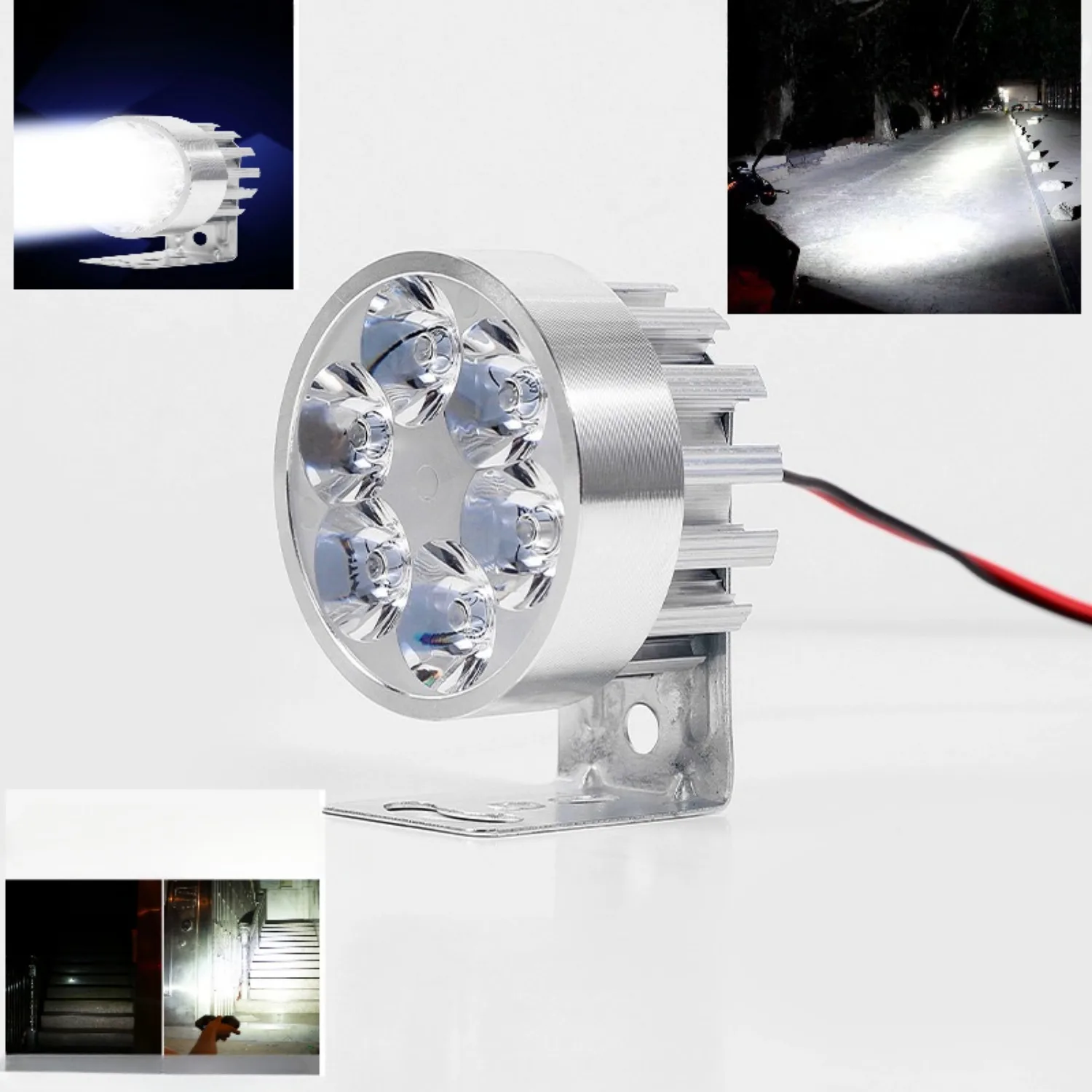 Bocina para Faro de bicicleta eléctrica, bocina 2 en 1, 1/3 piezas, faro modificado en vitro, piezas impermeables