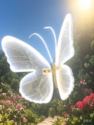 1pcs LED Outdoor Simulation Dynamic Static Butterfly Lights Holiday Party Home Christmas Decorations