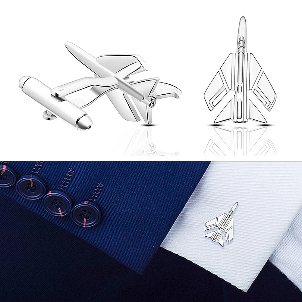 

Airplane Cufflinks Premium Copper Sleeve Buttons Business Formal Wear Creative Fashion Accessories For Men Women Gift