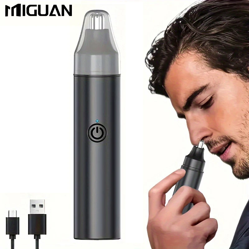 

Мужской триммер для ушей и носа перезаряжаемый — электрический USB-триммер для волос в носу подходит для женщин.