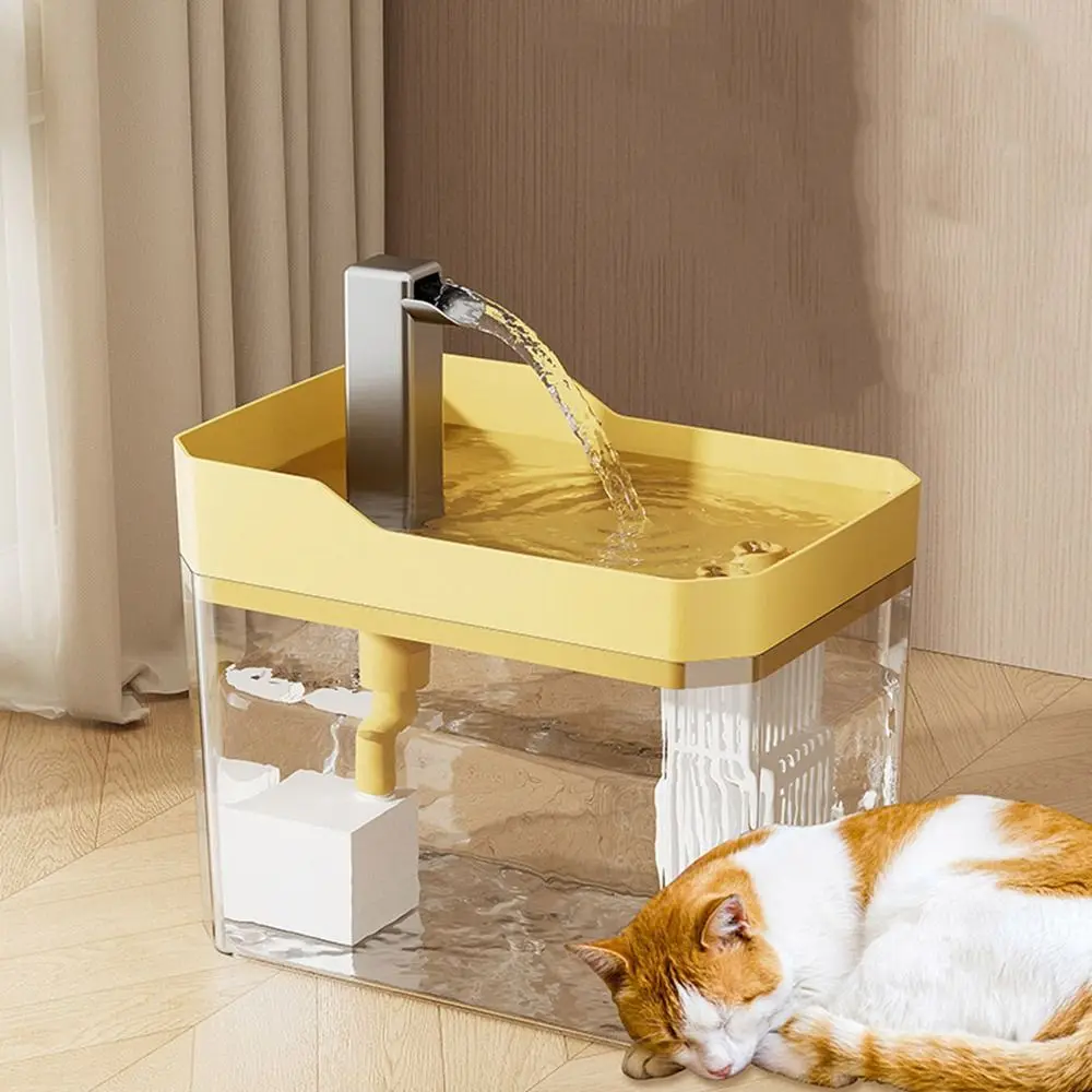 1.5L Pets Water Dispenser Transparent Smart Drinking Pet Live Water Flow Drinker with Pump Auto Filter Cat Drinker Bowl Home