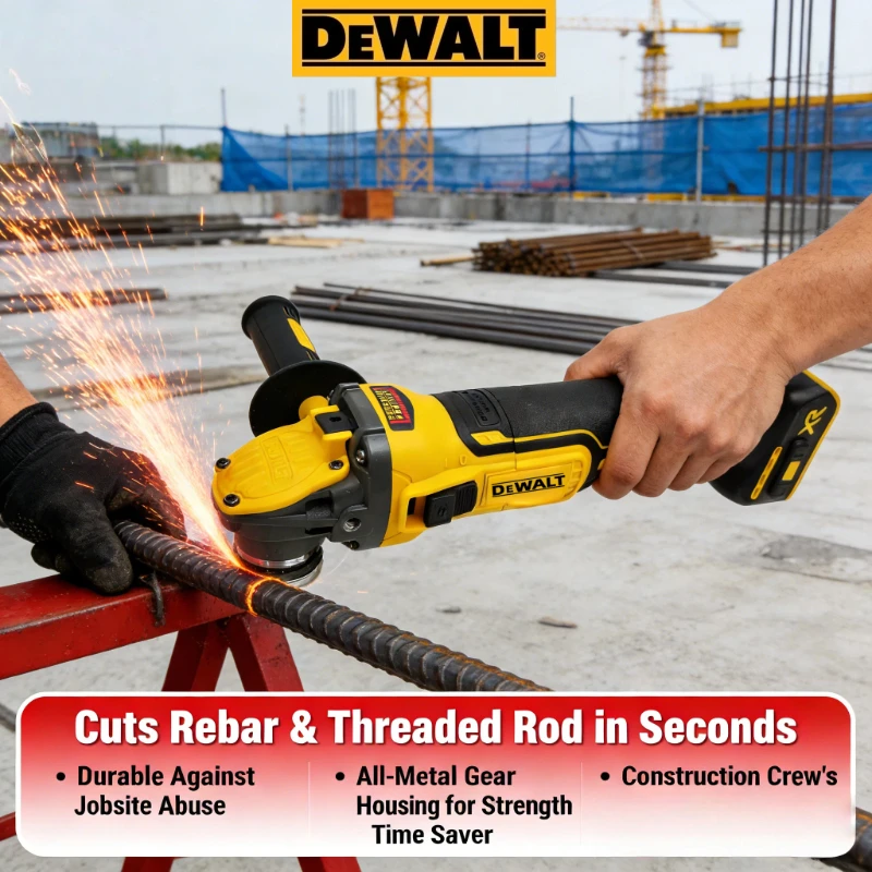 DEWALT DCG409 Brushless 20V Cordless Angle Grinder: 125mm Portable Rechargeable Cutting, Grinding & Polishing Machine（only tool）