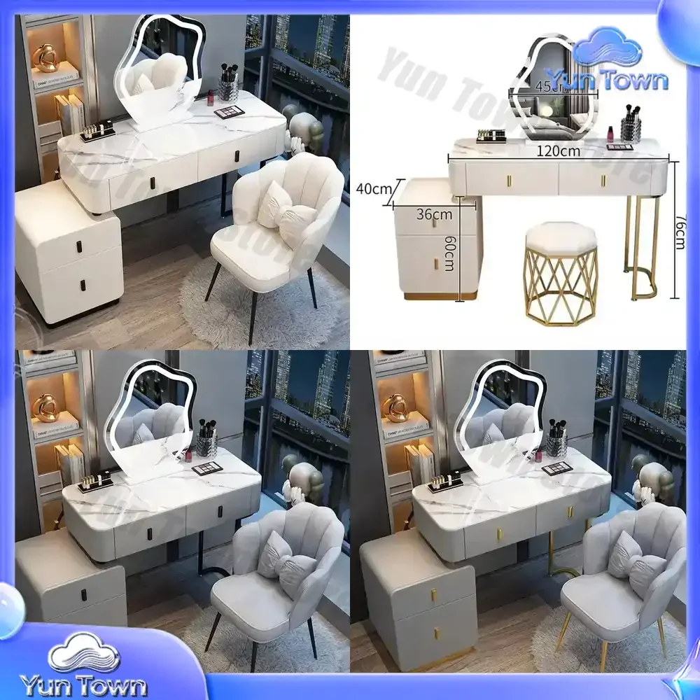 Modern Luxury Vanity Table Classic Vintage Simple Storage Vanity Desk Drawer European Meuble Coiffeuse Chambre Furniture