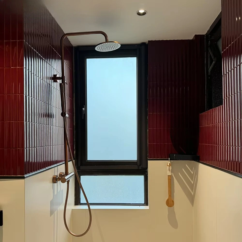 

Luxury Home Brushed Gold Bathroom Shower System High Pressure Rainfall Thermostatic Shower Set