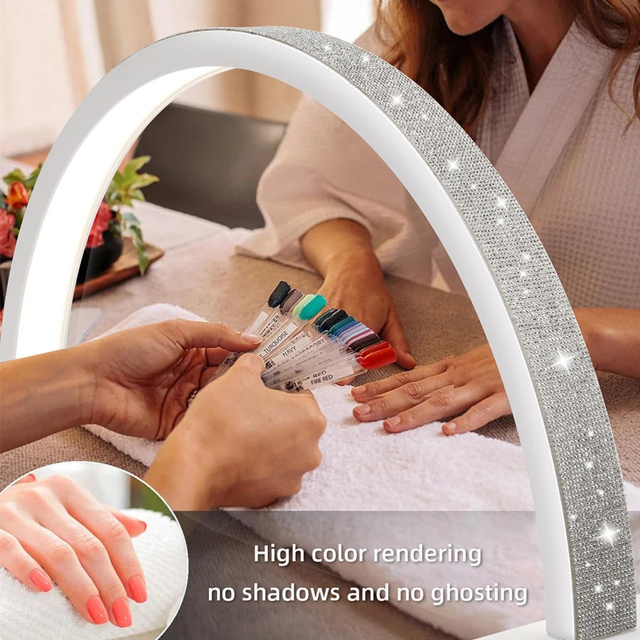30W nouveau Salon de beauté optimisé lumière LED demi-lune lampe à ongles pour ongles Extension de cils sourcil lumière arc forme manucure lumière