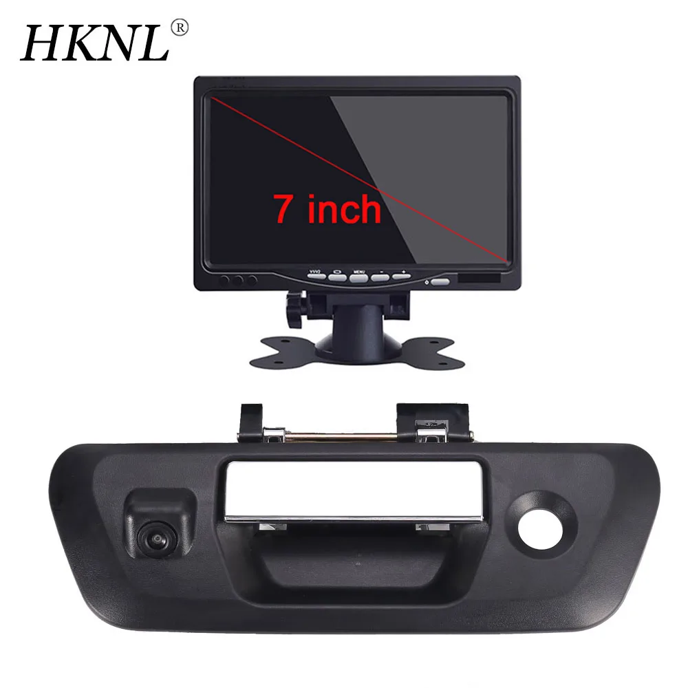 

HKNL HD 170° Car Reverse Camera 7" 4.3" Monitor Mirror for Nissan Navara NP300 D23 2015-2020 Brake Light Trunk Handle transporte