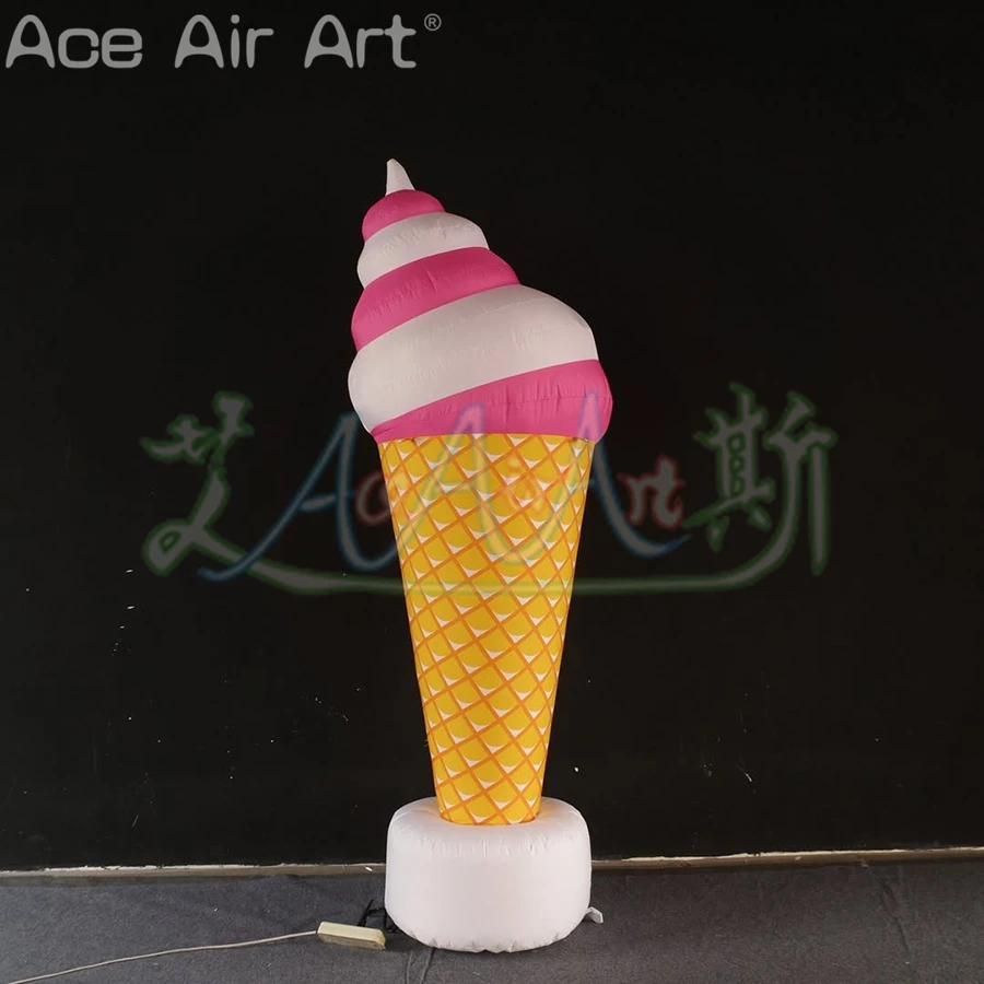 

Красочная модель мороженого, надувное мороженое для уличной мобильной будки, рекламная выставка для рекламной рекламы или деко