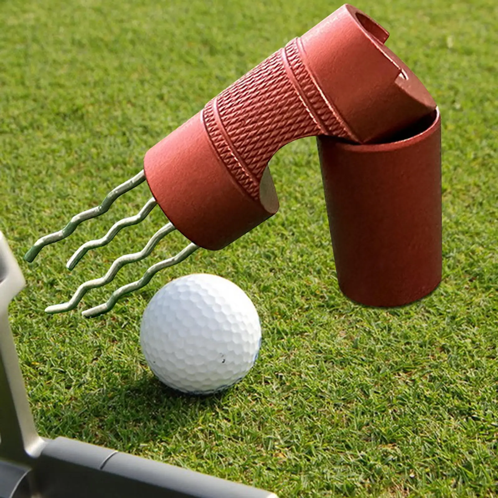 Practical Golf Divot Pitch Fork Beginner Training Tool Reusable Portable Aluminum Alloy for Golfing