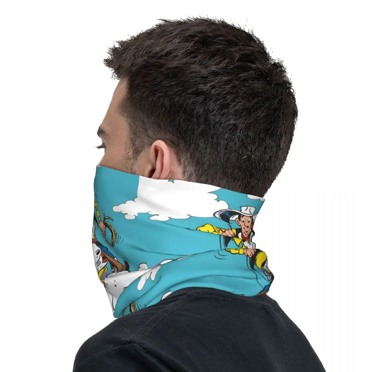 Balaclava respirável unissex para adulto, Lucky Luke Bandana, capa de pescoço, lenço, ciclismo, 2