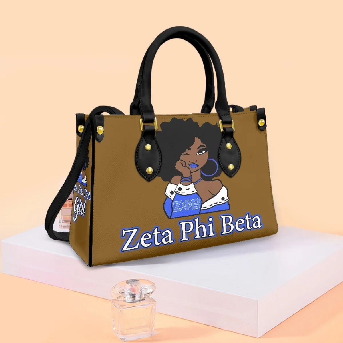 Handbags For Women Zeta Phi Beta Luxury Teen Girls Shoulder Bag Large Capacity Fashion Outdoor Tote Bags Leather Hand Bags New