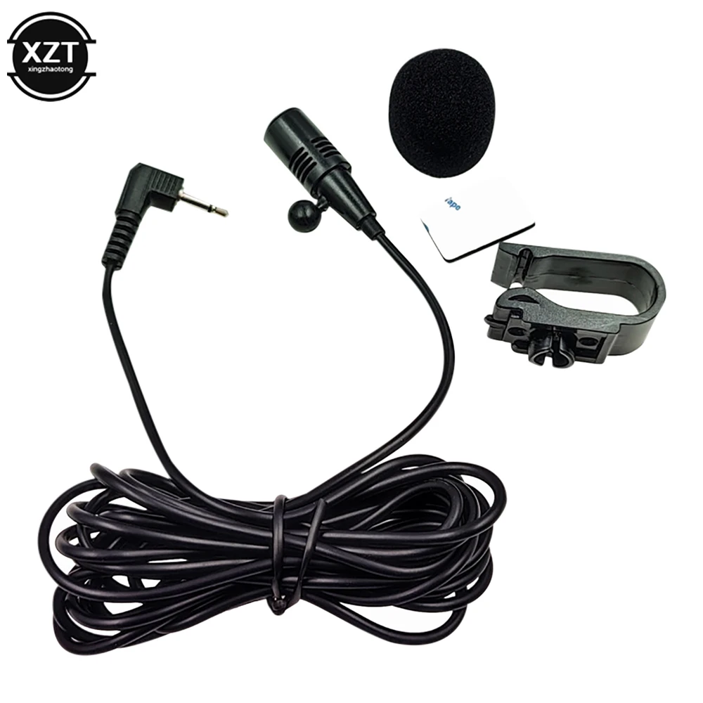 2.5mm Connector Plug Car Car Sticky Microphone Pioneer Microphone Stereos Radio Receiver Bracket and Windproof Foam