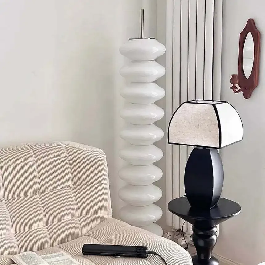 Vintage Table Lamp Medieval Fabric Living Room Bedroom Lamps Simple Large Retro Office  Study-room Desk Light Home Decoration image 2