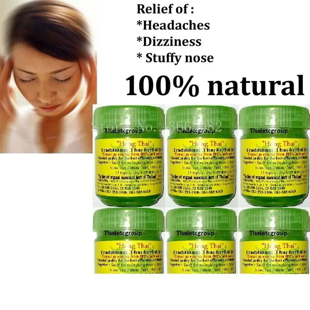 Thai Herbal Inhalant Inhaler Thai Traditional  Nose flow carsick refreshing Refreshing Essences 5pcs/4Pcs/1pcs