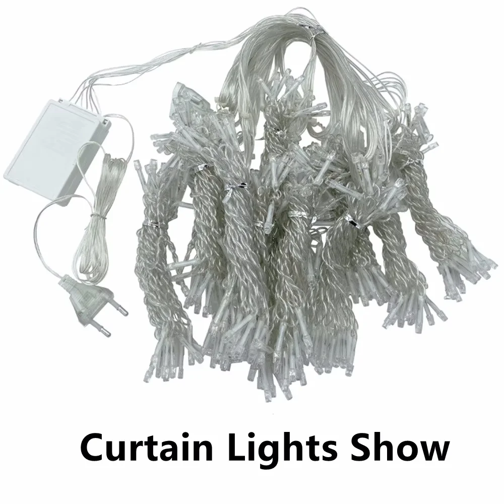 3M String Lights Holiday Wedding Fairy Light Garland Lights for Bedroom  8Mode Remote Control Curtain LED Christmas Decoration
