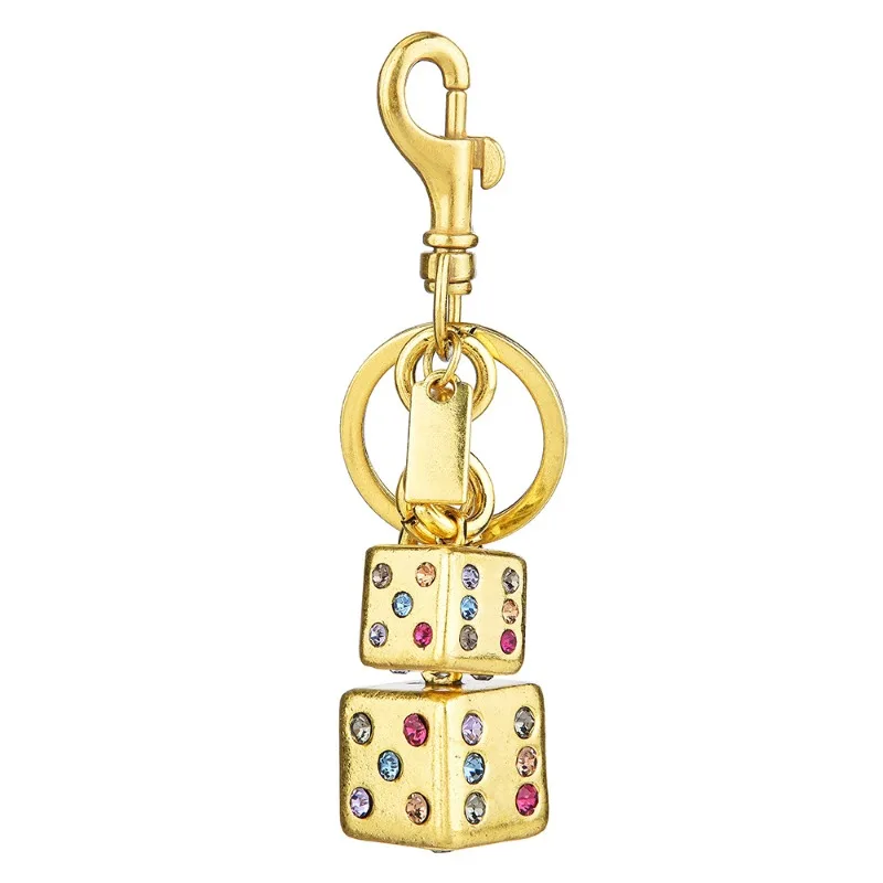 Креативные розовые и красные брелки с кубиками, инкрустированные бриллиантами, винтажные брелки, бестселлеры, подарки и подвески.