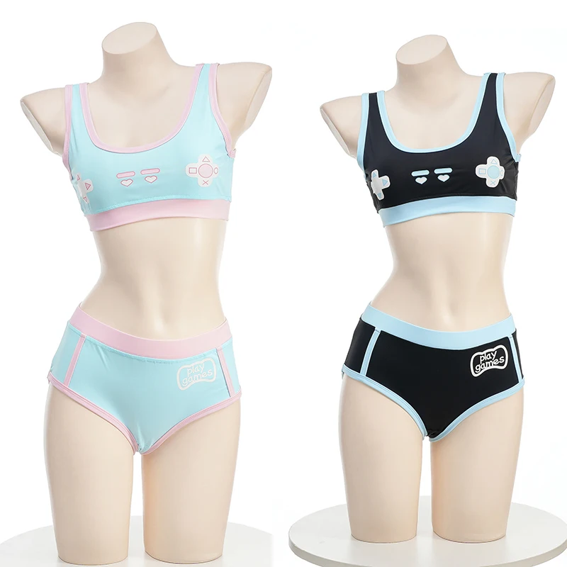 

Women Anime Cute Game Gamepad Print Swimsuit Costume Cosplay Japanese Gym Uniform Girls Sports Underwear Sweet Swimwear Lingerie